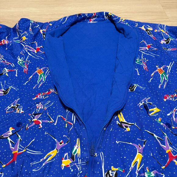 VINTAGE KEN DONE DESINGS 80S SKIING ALL-OVER PRINT JACKET ASPEN - Picture 4 of 7